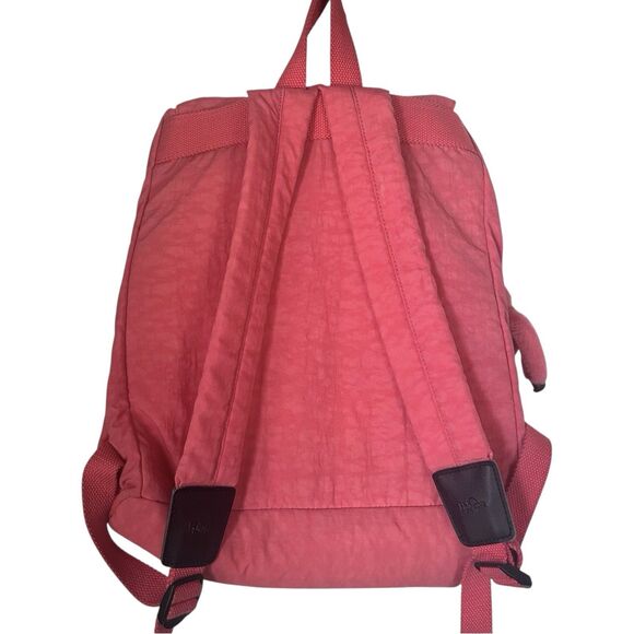 Kipling Keeper Travel Backpack Orange Papaya Ladies Multi Pockets 15 Inch School - Picture 6 of 11